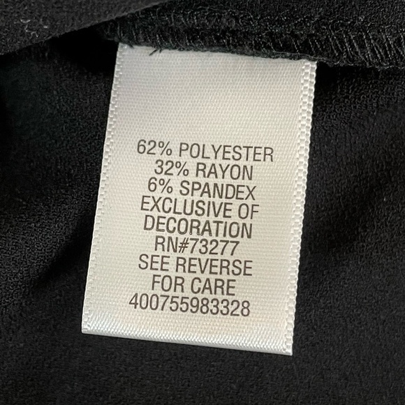 CANDIE’S Black Open Front Blazer/Topper w/Floral/Bird Embroidery-Size Large-NWT - Picture 7 of 11